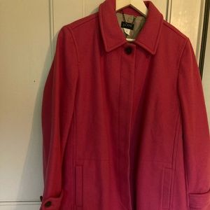 J Crew 80% wool Thinsulate insulation, pink coat sz 8
